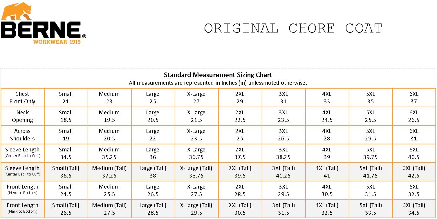 Tall sizes